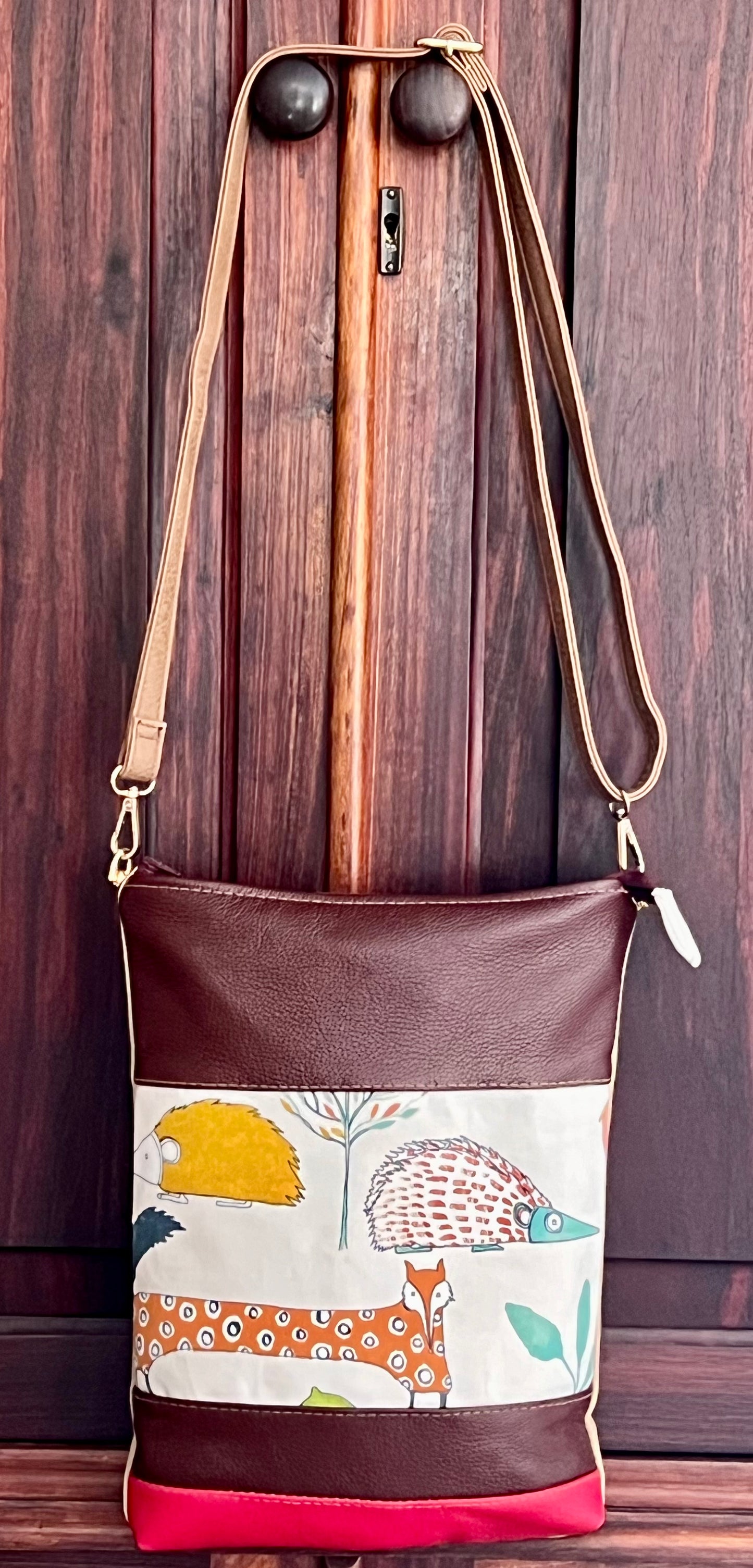 Leather IPad Sling Bag handmade