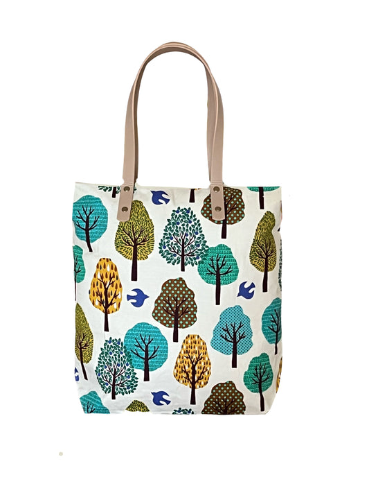 Canvas, elegant tree Tote Bag handmade